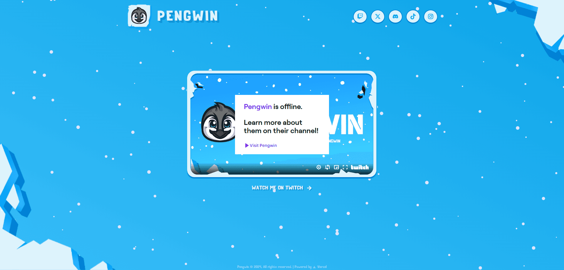Pengwin's Landing Page